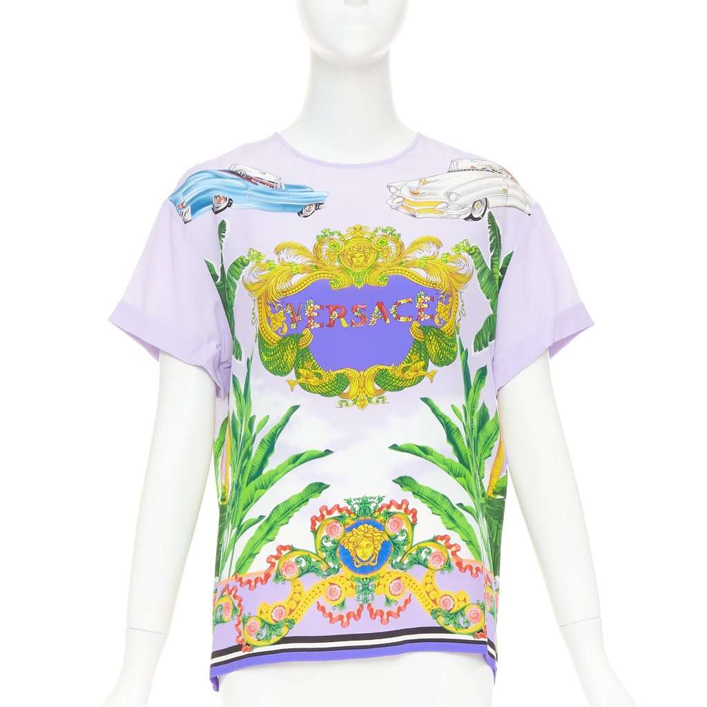 Versace Purple Silk Top Purple Silk Very good condition - Front View