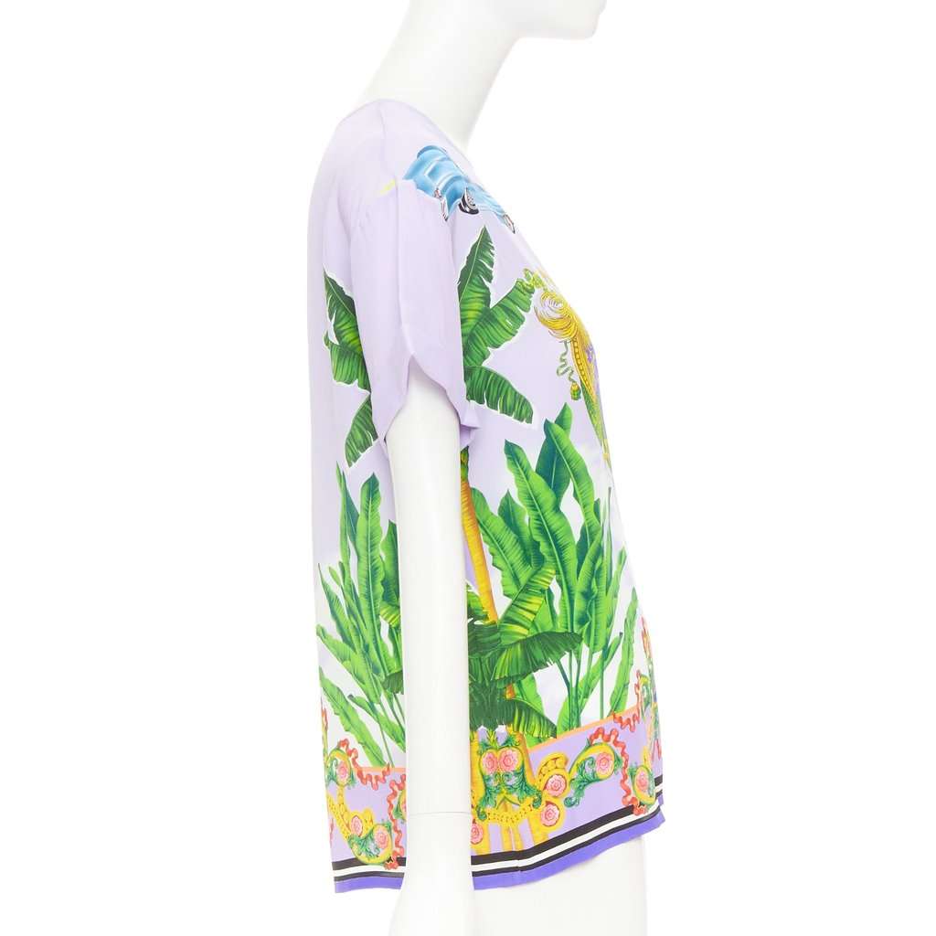 Versace Purple Silk Top Purple Silk Very good condition - Model View