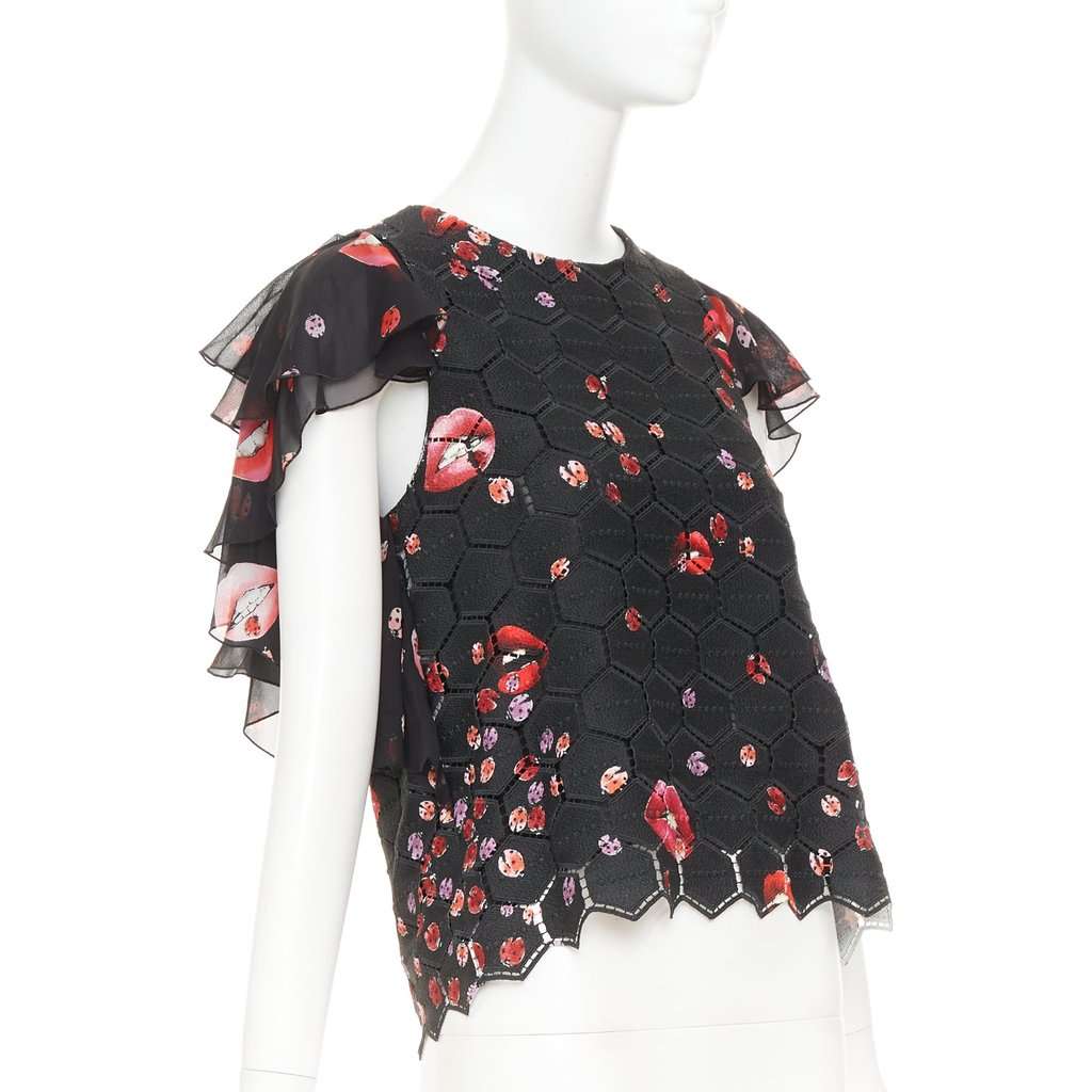 Giambattista Valli Black Polyester Top Black Polyester Very good condition - Front View