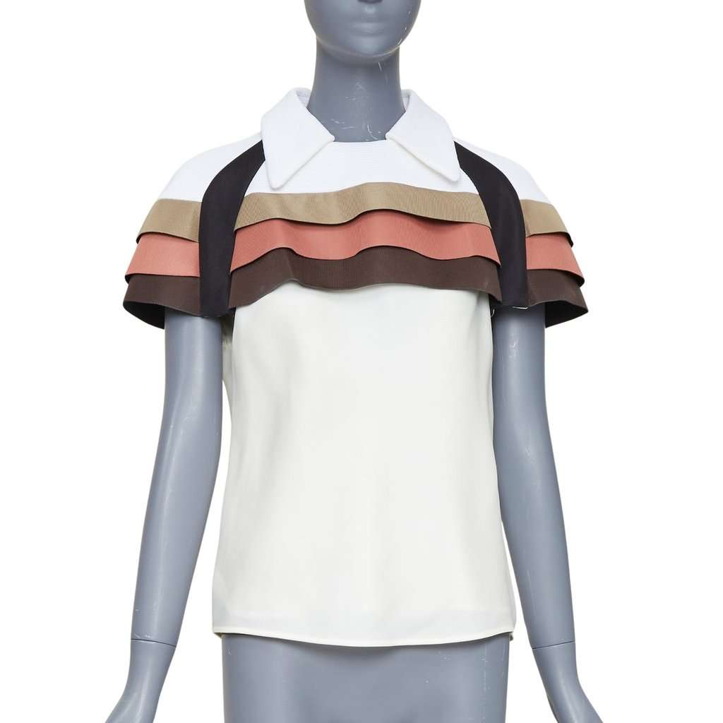 Louis Vuitton Ecru Polyester Top Ecru Polyester Good condition - Front View