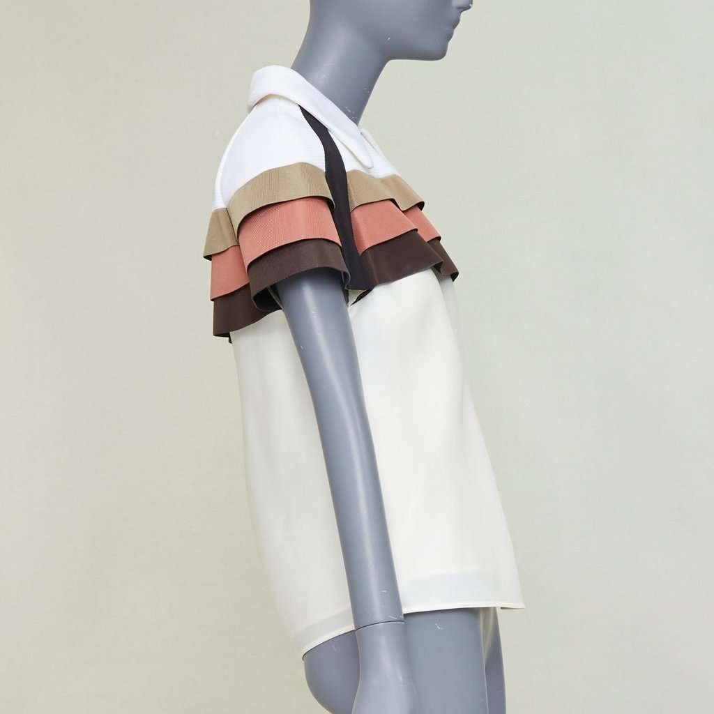 Louis Vuitton Ecru Polyester Top Ecru Polyester Good condition - Model View