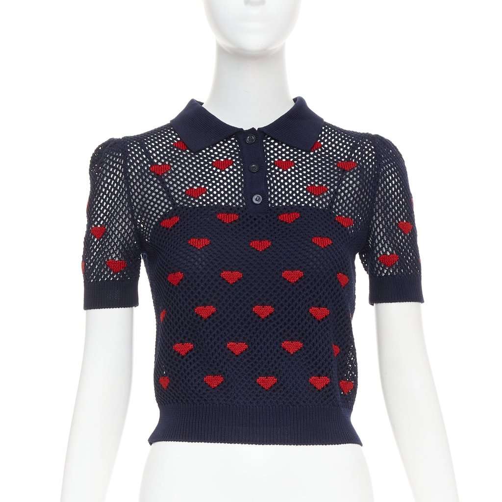 Dior Navy Cotton Top Navy Cotton Very good condition - Front View