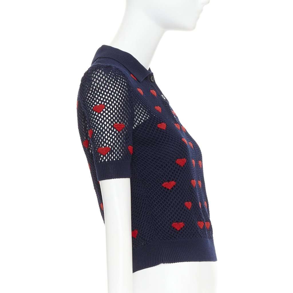 Dior Navy Cotton Top Navy Cotton Very good condition - Model View