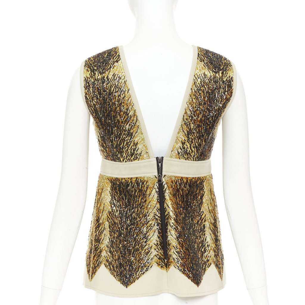 Louis Vuitton Gold Polyester Top Gold Polyester Very good condition - Box View