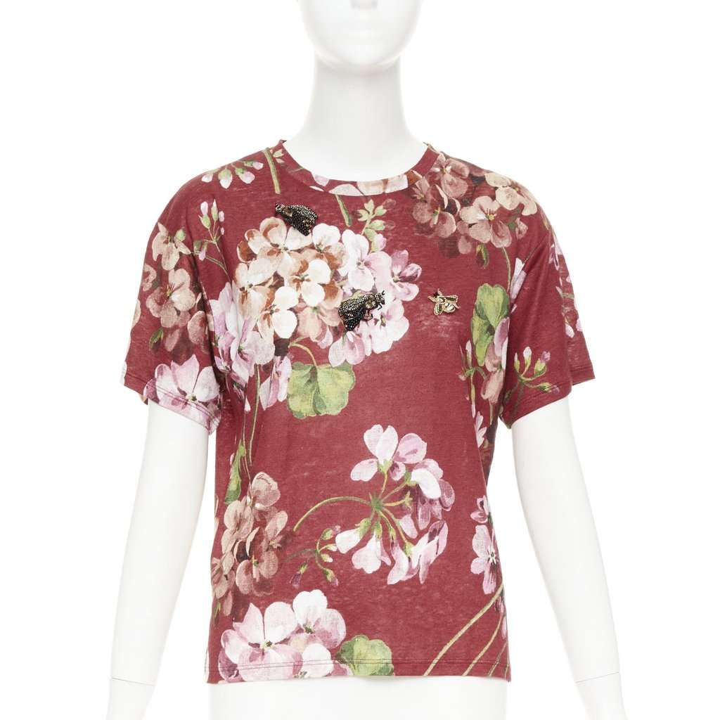 Gucci Burgundy Cotton Top Burgundy Cotton Very good condition - Front View