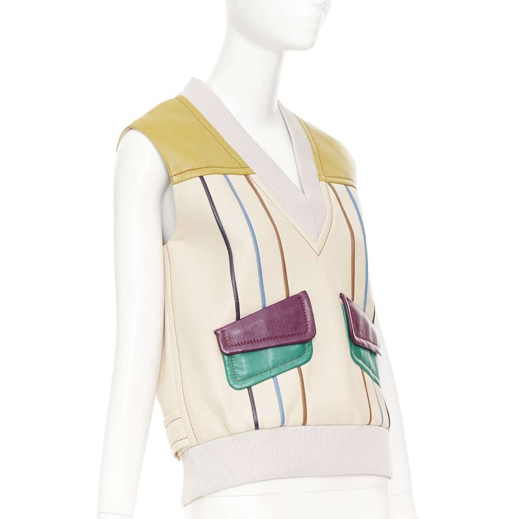 Prada MultiColor Leather Knitwear MultiColor Leather Good condition - Inside View