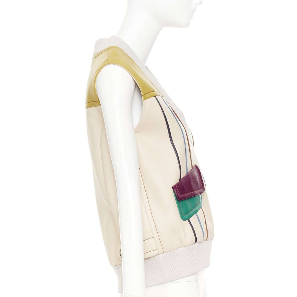 Prada MultiColor Leather Knitwear MultiColor Leather Good condition - Model View