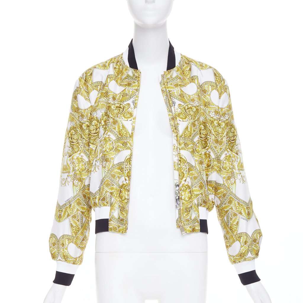 Versace White Silk Coat White Silk Never worn, with tag - Front View