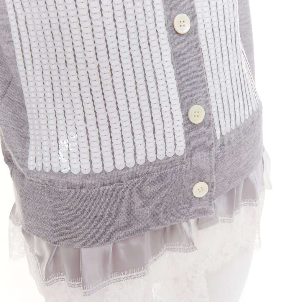 Sacai Grey Wool Knitwear Grey Wool Very good condition - Back View