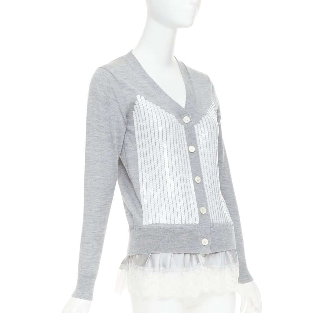 Sacai Grey Wool Knitwear Grey Wool Very good condition - Model View