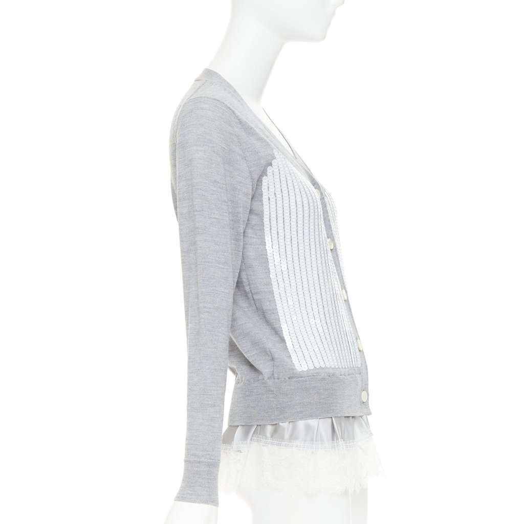 Sacai Grey Wool Knitwear Grey Wool Very good condition - Box View