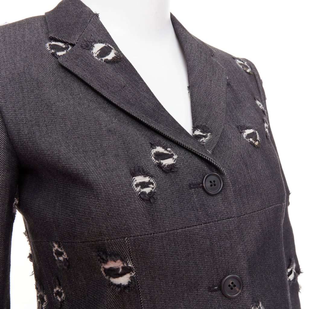 Miu Miu Grey Denim Jacket Grey Denim Very good condition - Back View