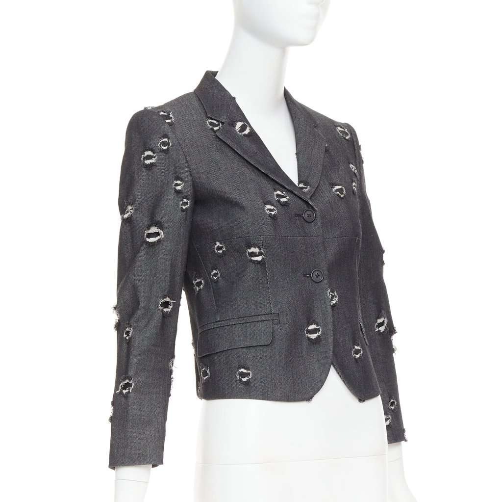 Miu Miu Grey Denim Jacket Grey Denim Very good condition - Model View
