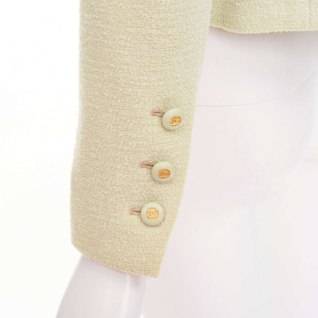 Chanel Green Tweed Jacket Green Tweed Fair condition - Back View