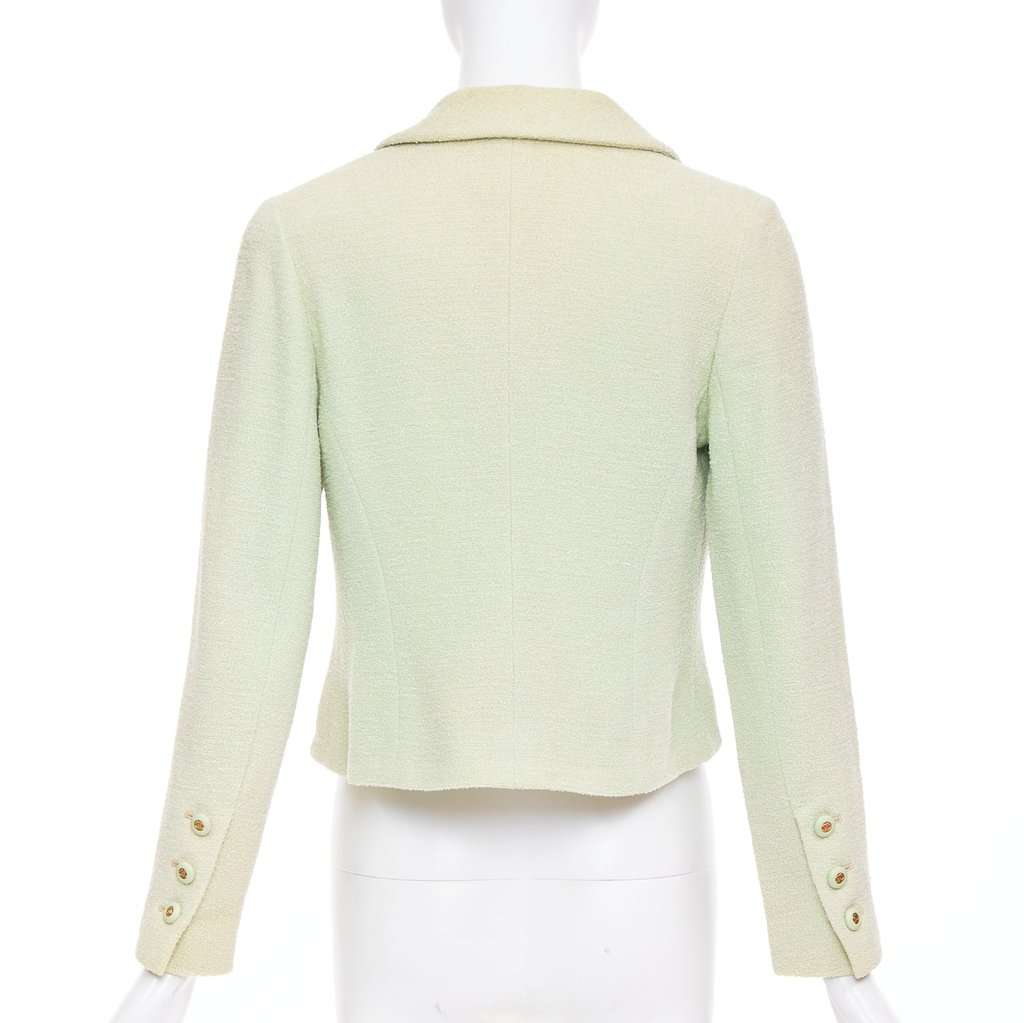 Chanel Green Tweed Jacket Green Tweed Fair condition - Box View