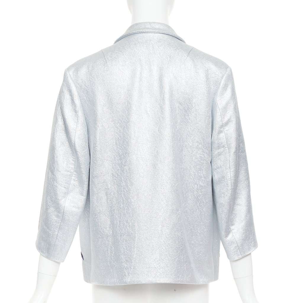 Dries Van Noten Silver Viscose Jacket Silver Viscose Very good condition - Box View