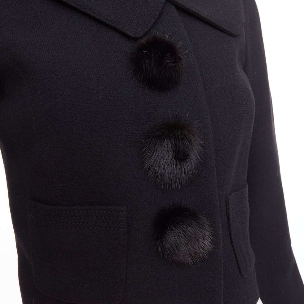 Louis Vuitton Black Wool Jacket Black Wool Very good condition - Back View