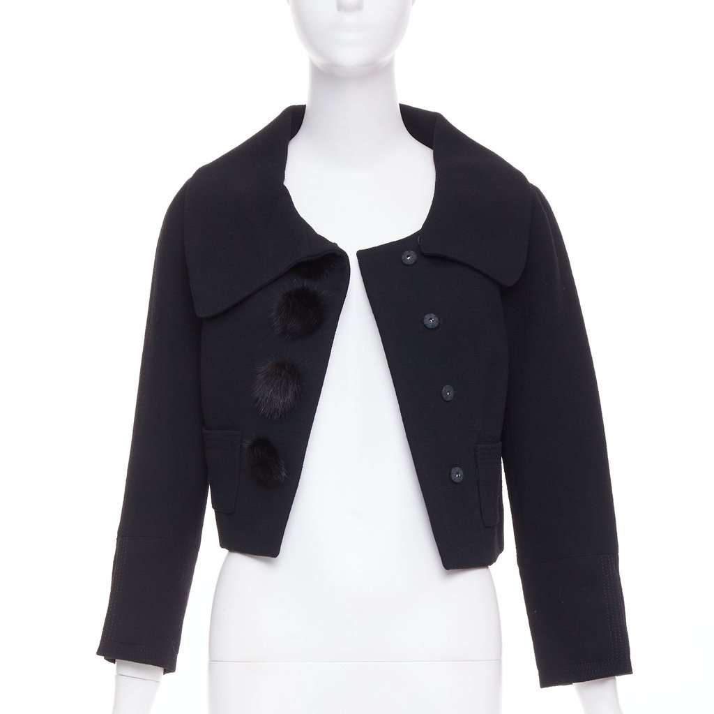 Louis Vuitton Black Wool Jacket Black Wool Very good condition - Inside View