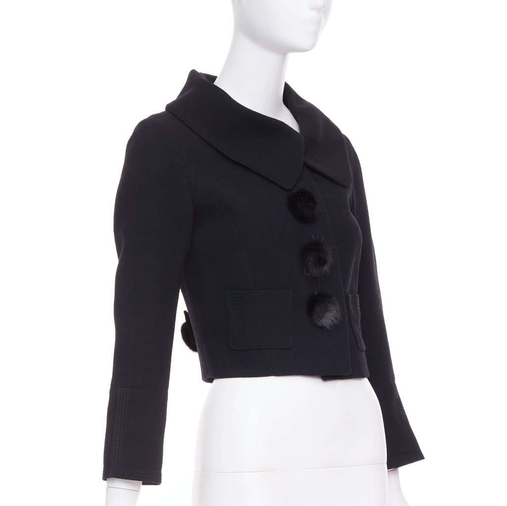 Louis Vuitton Black Wool Jacket Black Wool Very good condition - Model View
