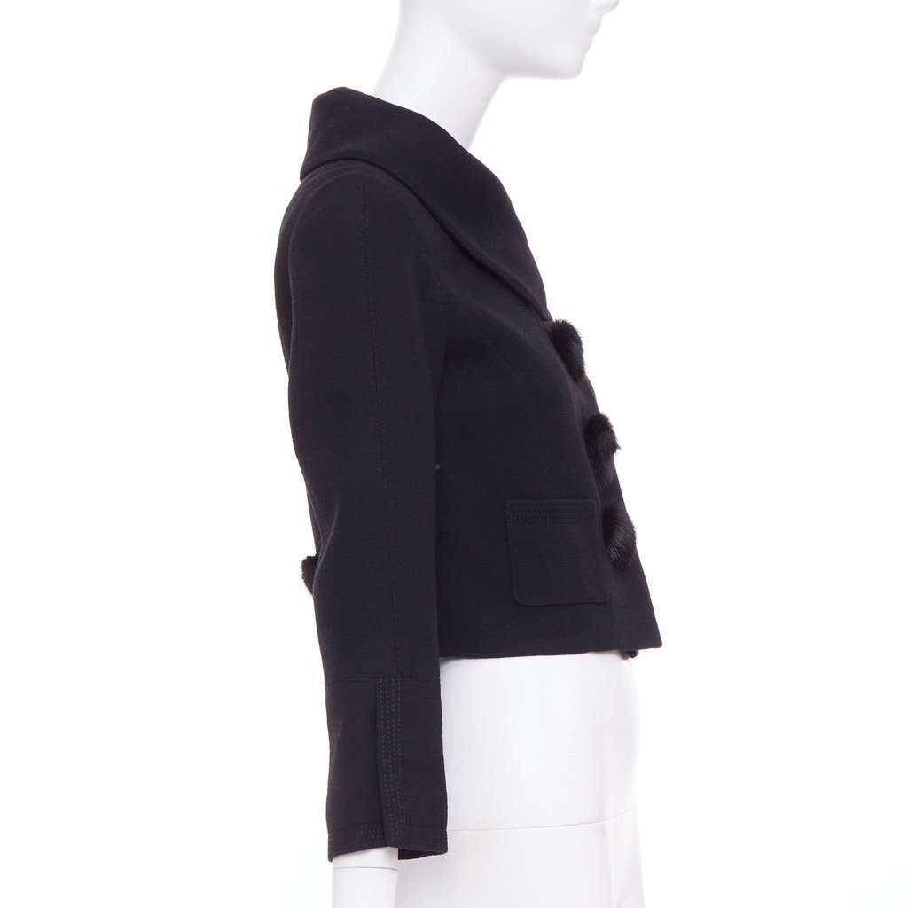 Louis Vuitton Black Wool Jacket Black Wool Very good condition - Box View