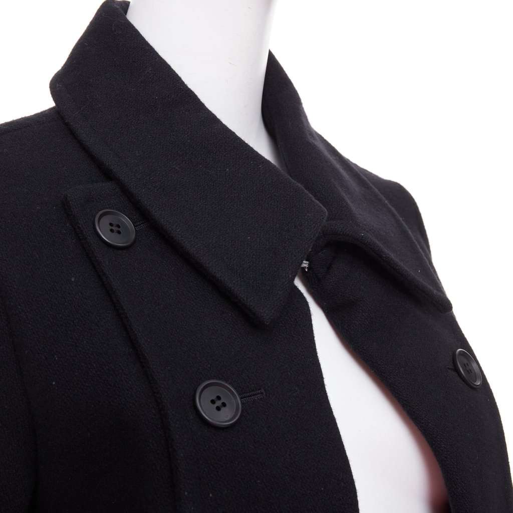Limi Feu Black Wool Coat Black Wool Very good condition - Back View