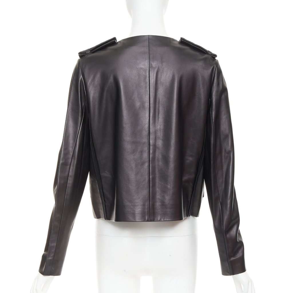 Prada Black Leather Leather Jacket Black Leather Fair condition - Box View