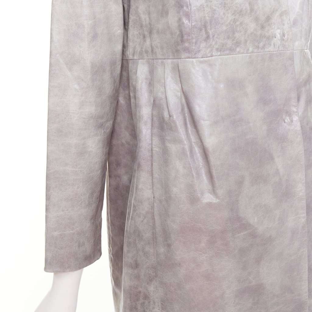 Miu Miu Grey Leather Leather Jacket Grey Leather Very good condition - Back View