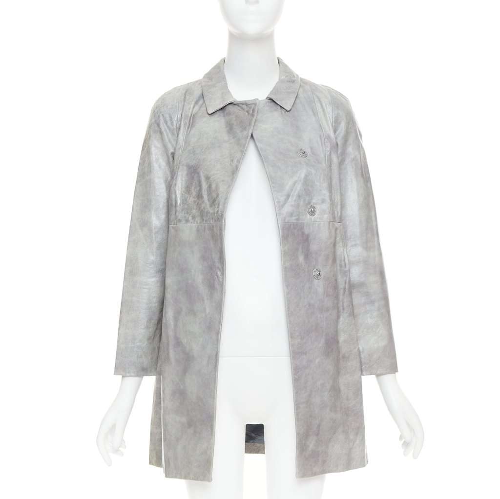 Miu Miu Grey Leather Leather Jacket Grey Leather Very good condition - Inside View