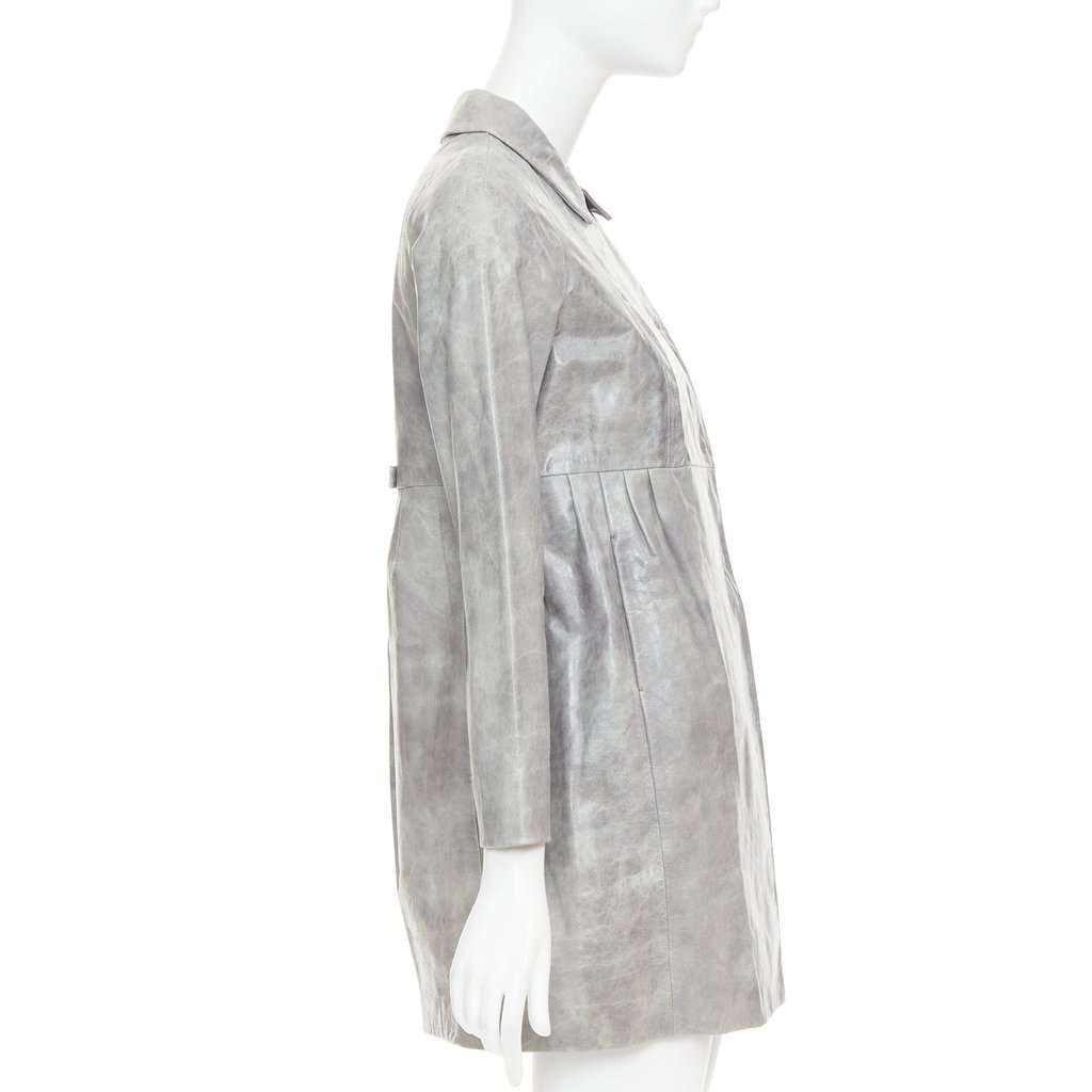 Miu Miu Grey Leather Leather Jacket Grey Leather Very good condition - Box View