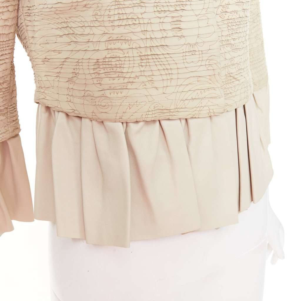 Valentino Beige Leather Leather Jacket Beige Leather Very good condition - Back View