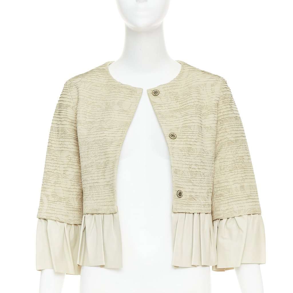 Valentino Beige Leather Leather Jacket Beige Leather Very good condition - Inside View