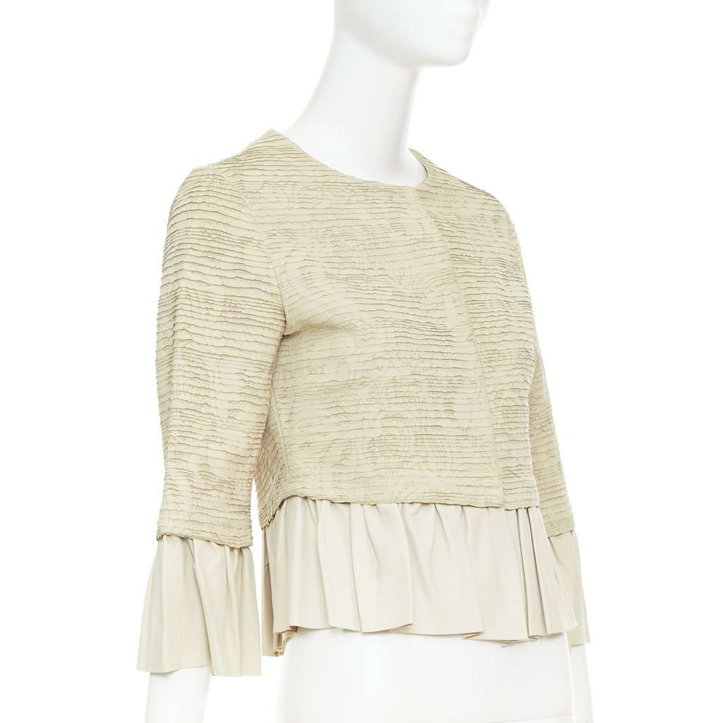 Valentino Beige Leather Leather Jacket Beige Leather Very good condition - Model View