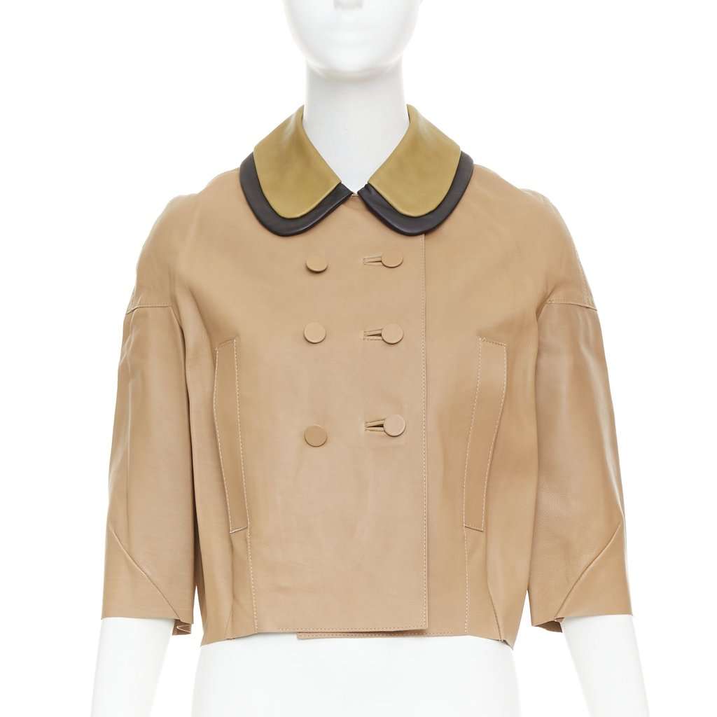 Marni Brown Leather Leather Jacket Brown Leather Very good condition - Front View