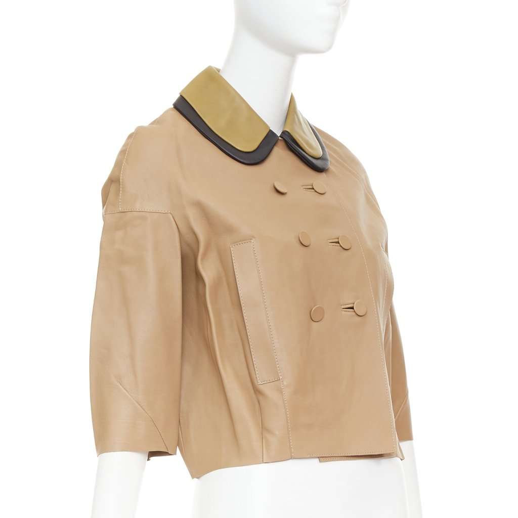 Marni Brown Leather Leather Jacket Brown Leather Very good condition - Model View