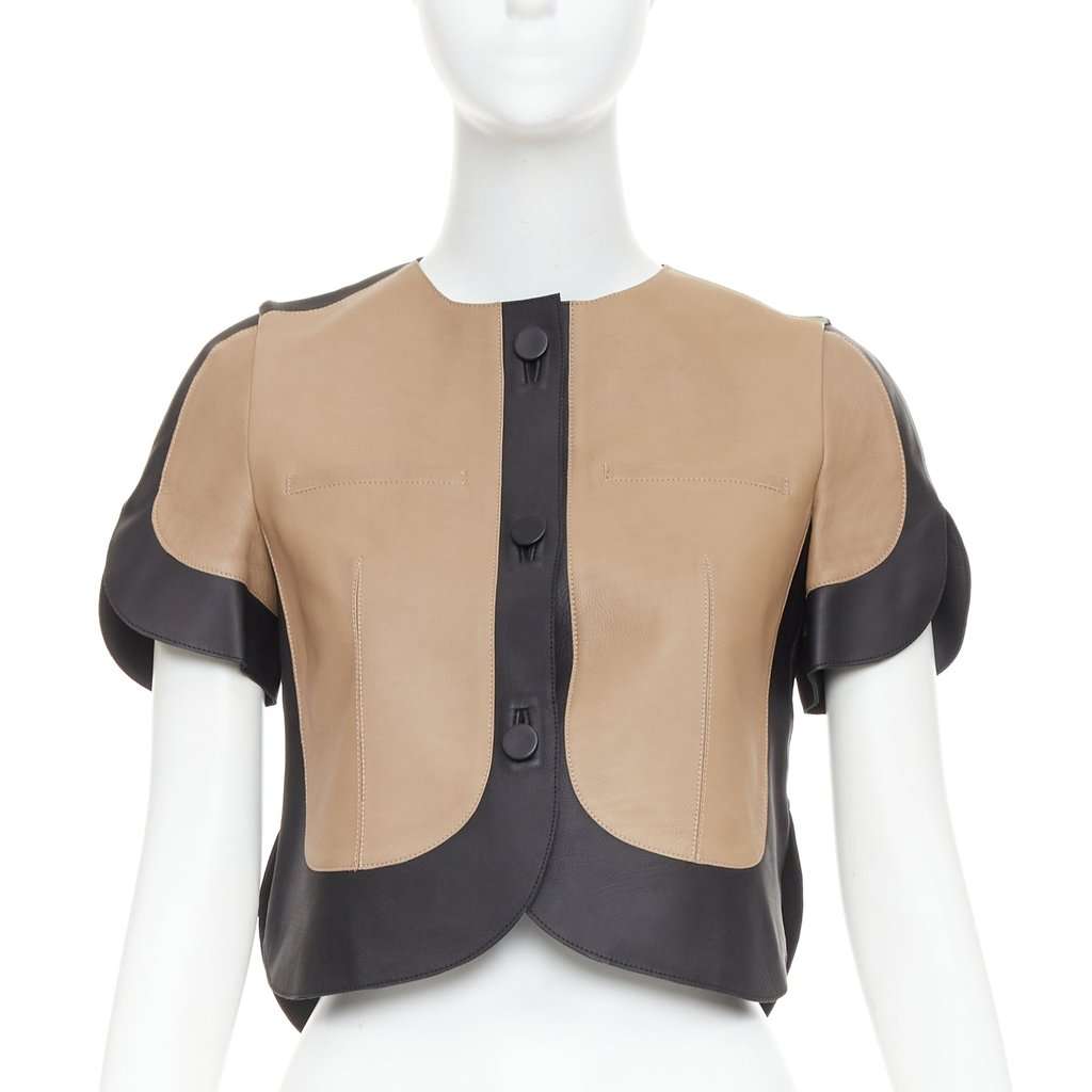 Marni Beige Leather Leather Jacket Beige Leather Very good condition - Front View