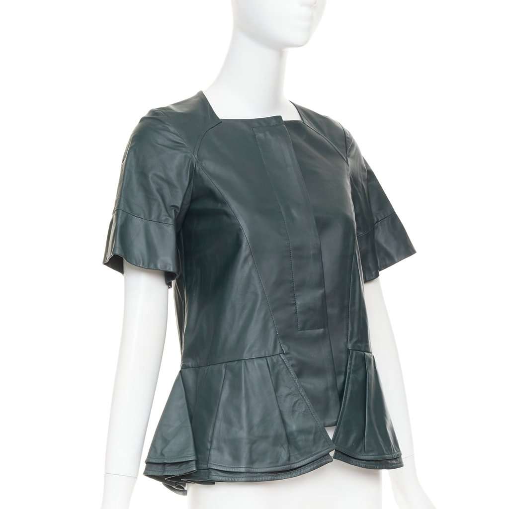 Marni Green Leather Leather Jacket Green Leather Good condition - Inside View