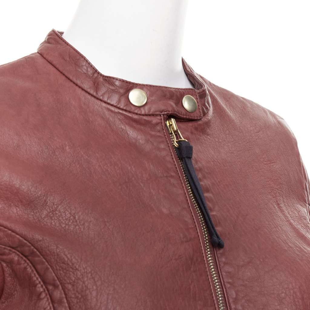Marni Burgundy Leather Leather Jacket Burgundy Leather Good condition - Back View