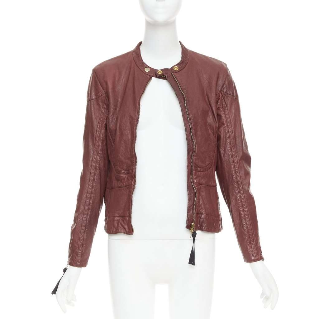 Marni Burgundy Leather Leather Jacket Burgundy Leather Good condition - Inside View