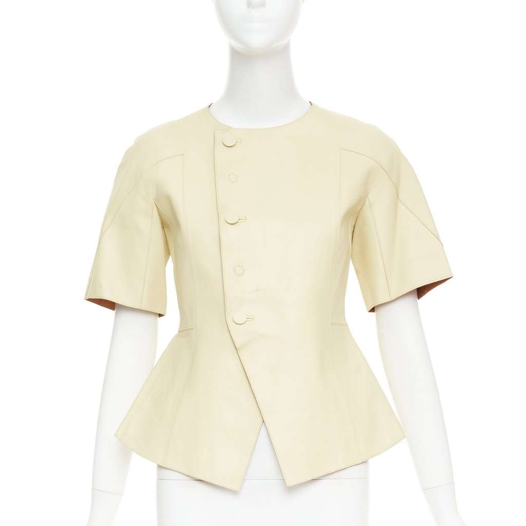 Marni Yellow Leather Leather Jacket Yellow Leather Fair condition - Front View