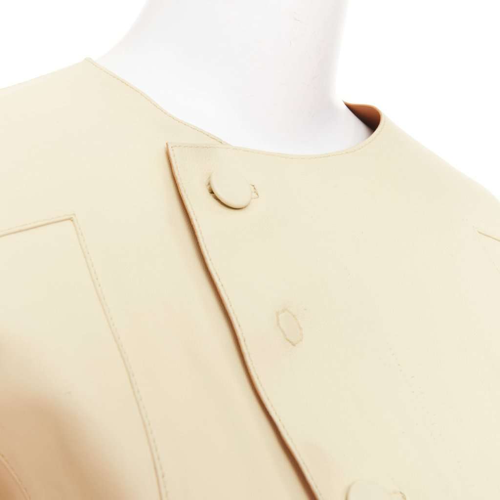 Marni Yellow Leather Leather Jacket Yellow Leather Fair condition - Back View