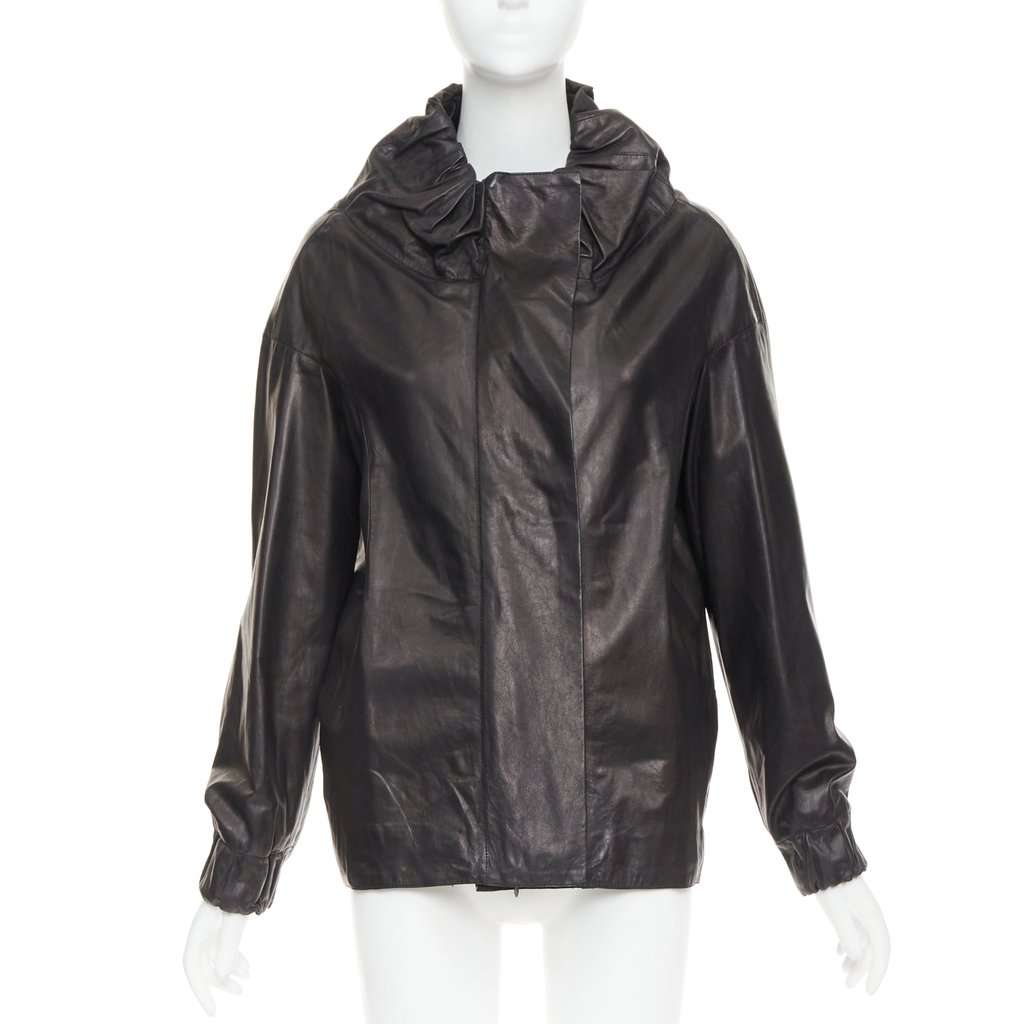 Marni Black Leather Leather Jacket Black Leather Very good condition - Front View