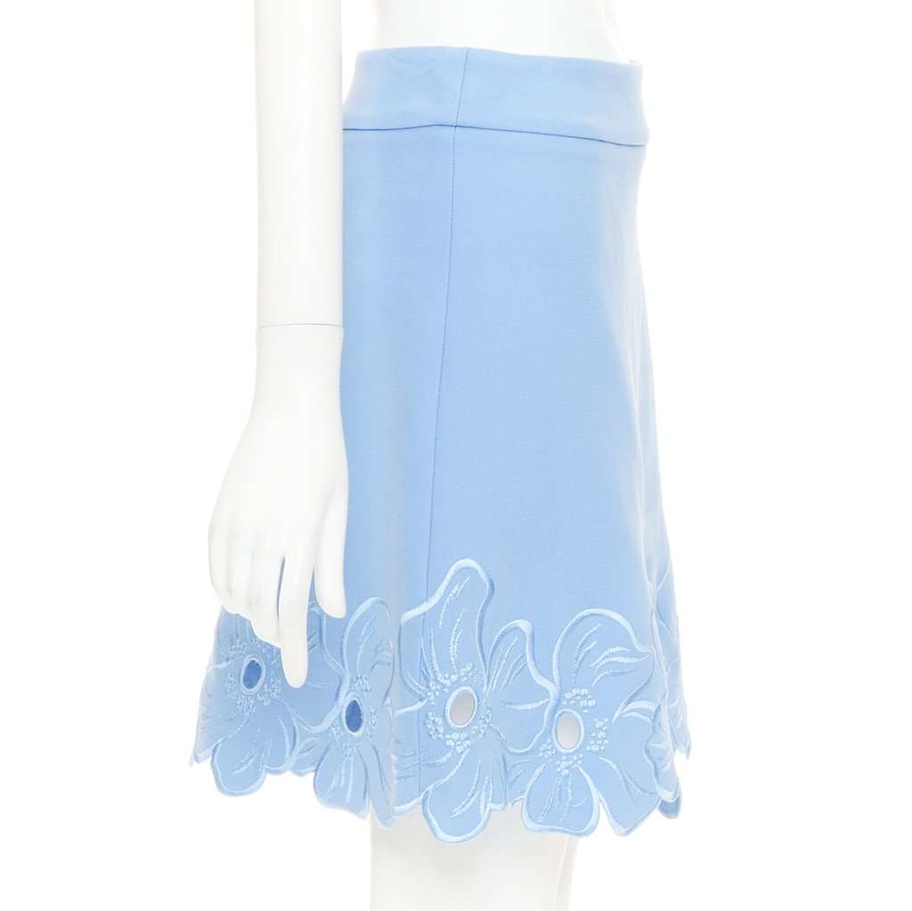Dior Blue Wool Skirt Blue Wool Very good condition - Inside View