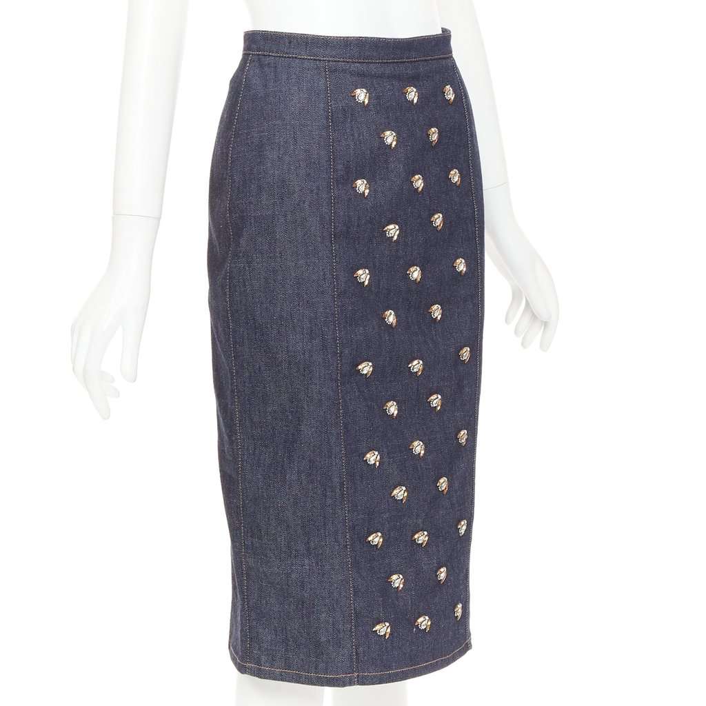 Dior Blue Cotton Skirt Blue Cotton Very good condition - Inside View