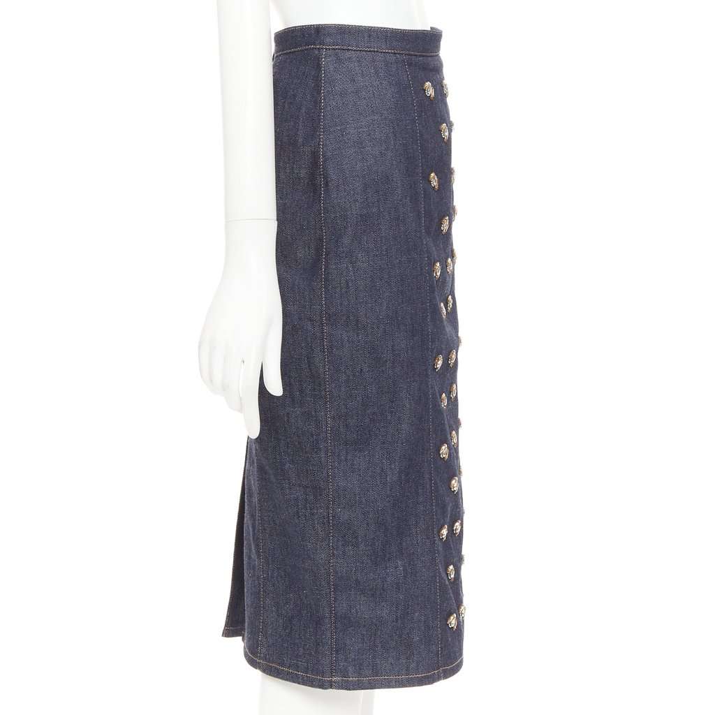 Dior Blue Cotton Skirt Blue Cotton Very good condition - Model View