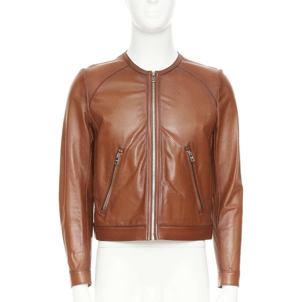 Prada Brown Leather Coat Brown Leather Good condition - Inside View
