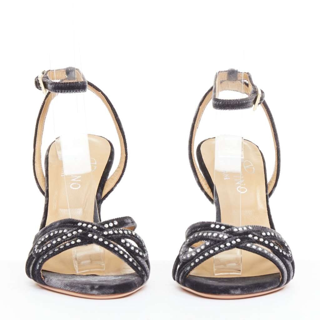 Valentino Grey Velvet Heels Grey Velvet Very good condition - Inside View