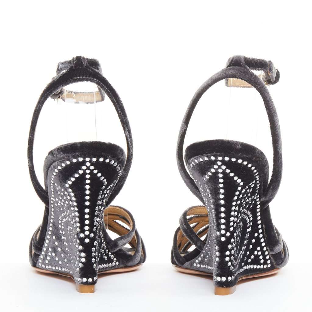 Valentino Grey Velvet Heels Grey Velvet Very good condition - Box View