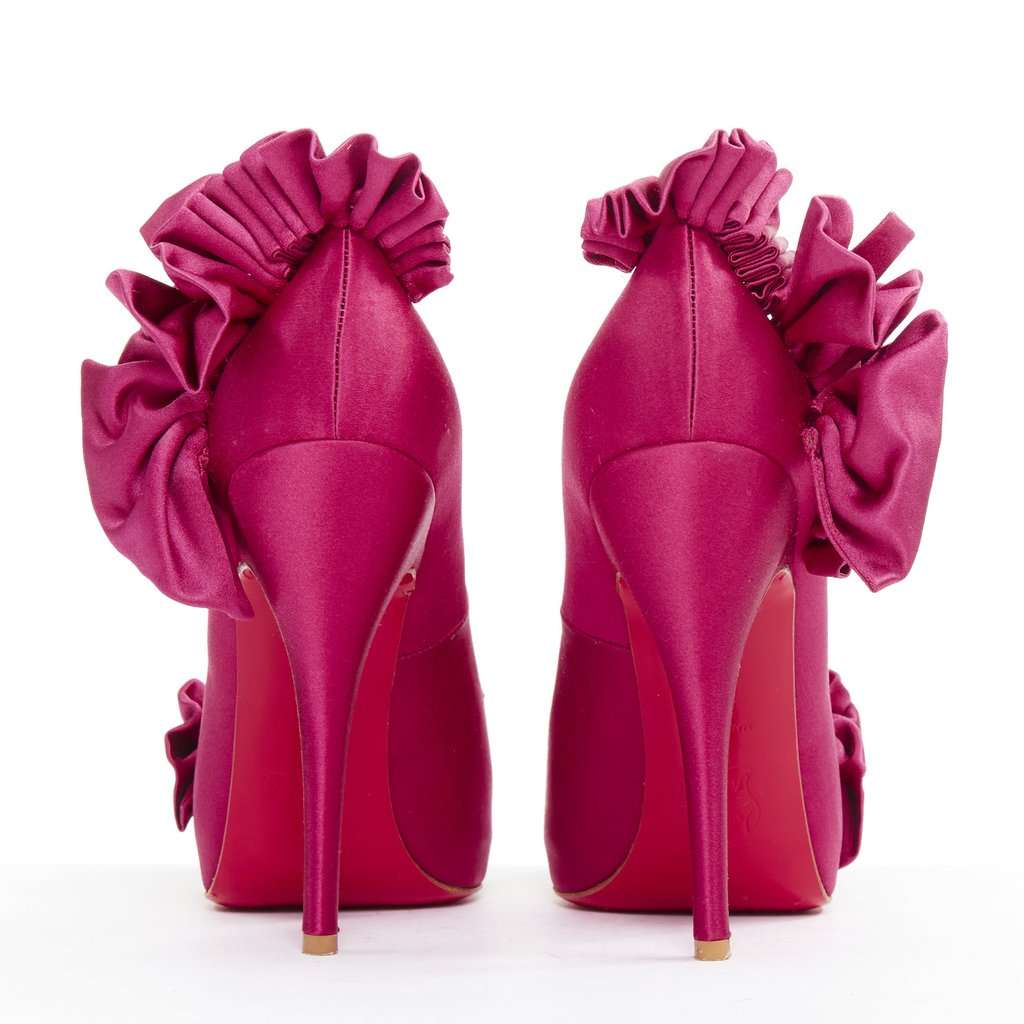 Christian Louboutin Escandria 120 Purple Silk Very good condition - Box View