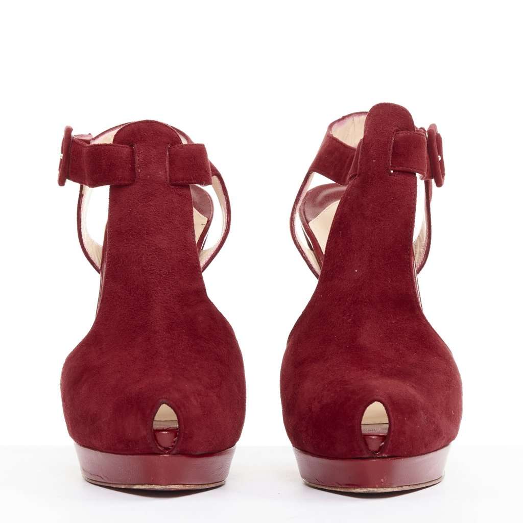 Christian Louboutin Orlan 140 Red Suede Good condition - Inside View