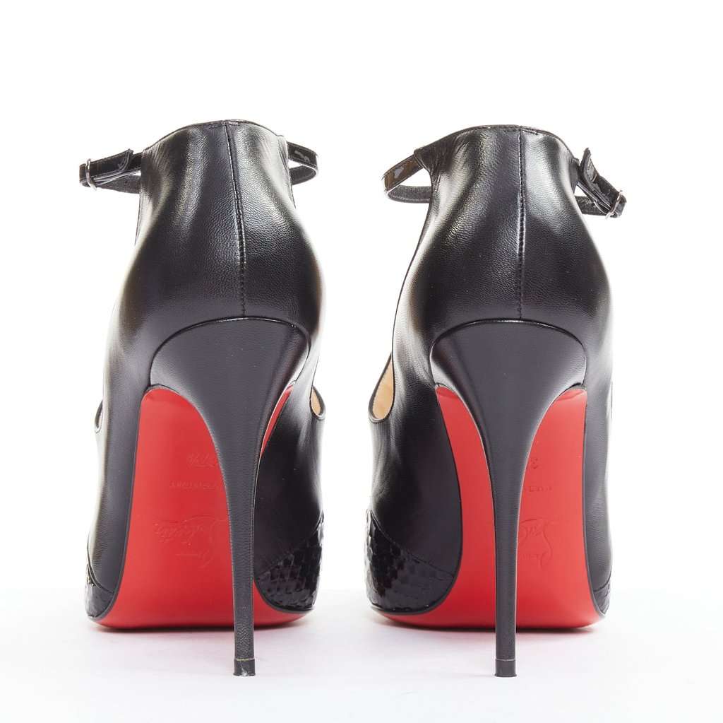 Christian Louboutin Dictata 100 Black Leather Very good condition - Box View